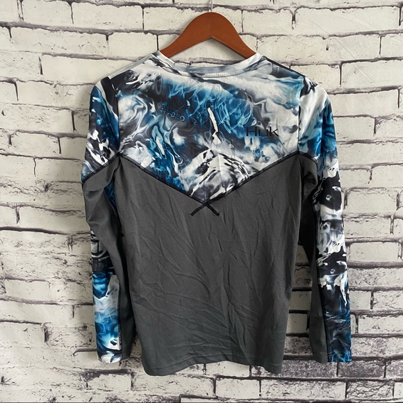 Huk Mossy Oak Camo Performance Icon Long Sleeve Shirt SZ S - Picture 2 of 4